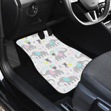 Cute Elephant Mouse Pattern Front Car Mats