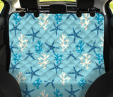 Blue Starfish Coral Reef Pattern Dog Car Seat Covers