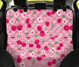 Cherry Flower Pattern Pink Background Dog Car Seat Covers
