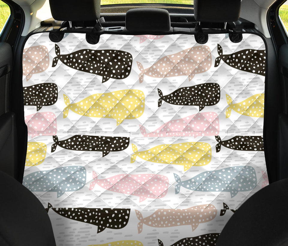 Whale Dot Pattern Dog Car Seat Covers