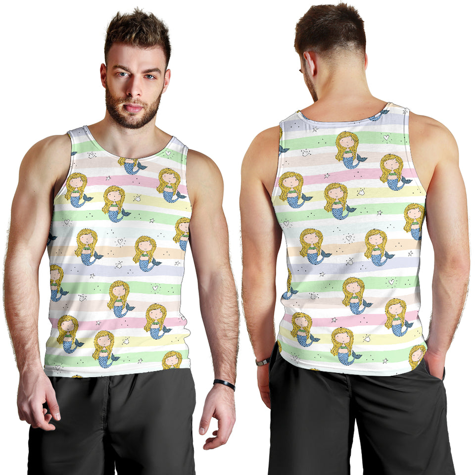 Cute hand drawn mermaid Men Tank Top