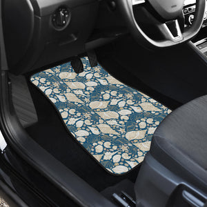 Shell Polynesian Tribal Design Pattern Front Car Mats