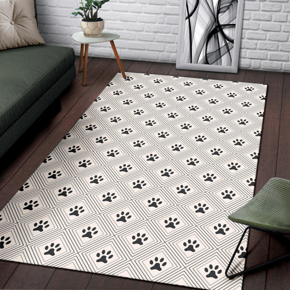 Dog Paws Pattern Print Design 03 Area Rug