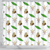 Color Hand Drawn Cocoa Pattern Shower Curtain Fulfilled In US