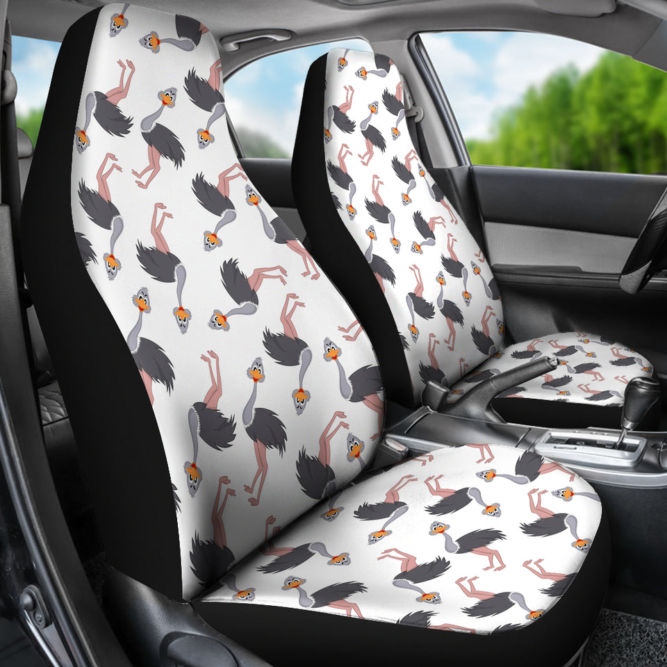 Ostrich Pattern Print Design 02 Universal Fit Car Seat Covers