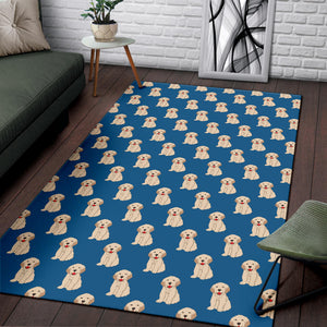Golden Retriever Pattern Print Design 03 Area Rug