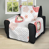 Daruma japanese wooden doll cherry blossom flower pattern Recliner Cover Protector