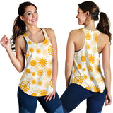 Sun design pattern Women Racerback Tank Top