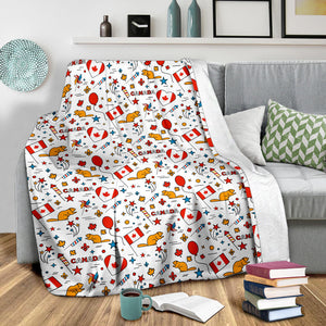 Canada Pattern Print Design 03 Premium Blanket