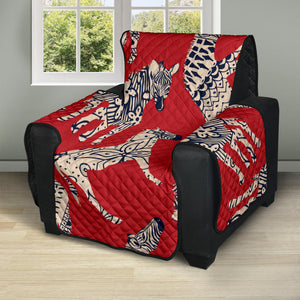 Zebra abstract red background Recliner Cover Protector
