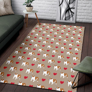 English Bulldog Pattern Print Design 05 Area Rug