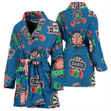 Darts Pattern Print Design 02 Women's Bathrobe