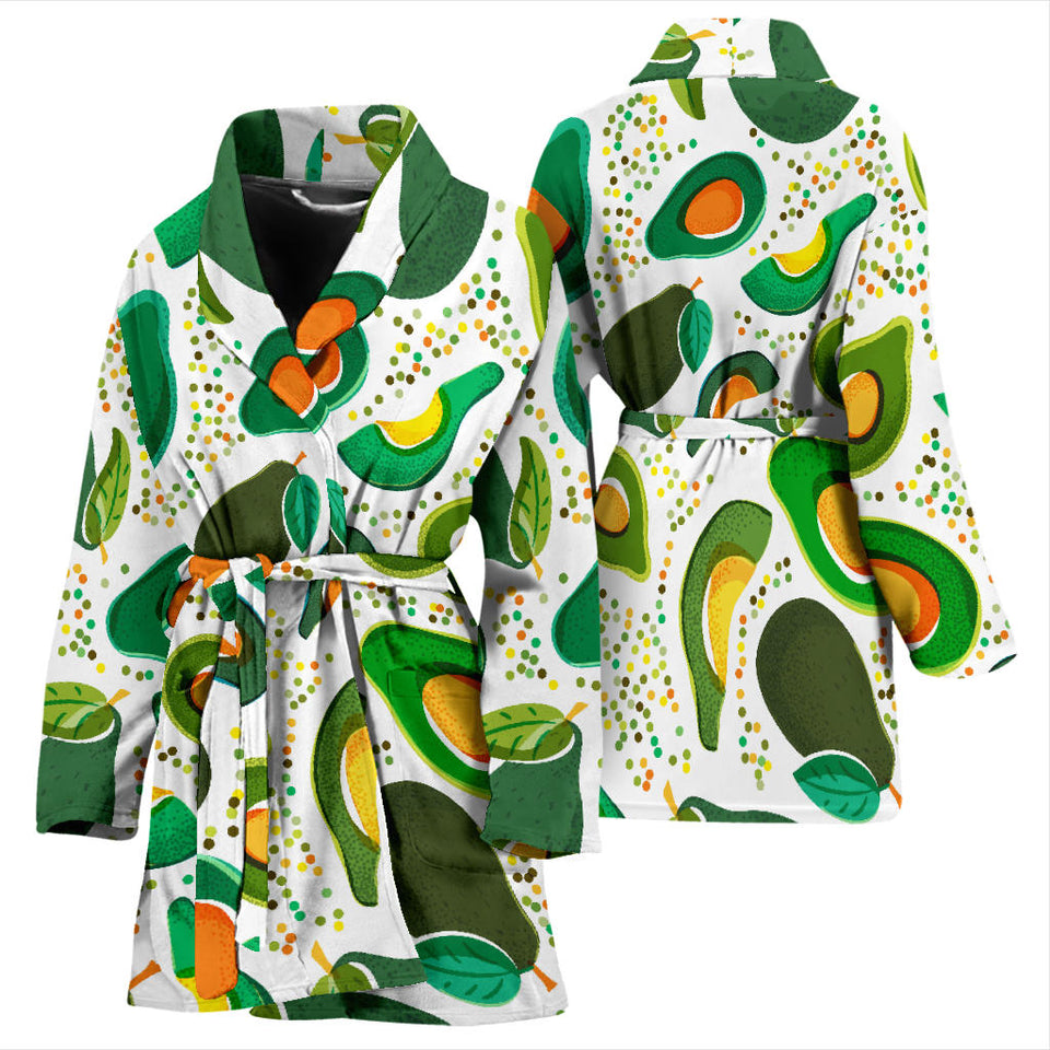 Avocado Design Pattern Women'S Bathrobe