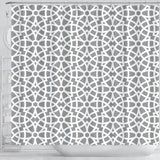 Arabic Gray Pattern Shower Curtain Fulfilled In US