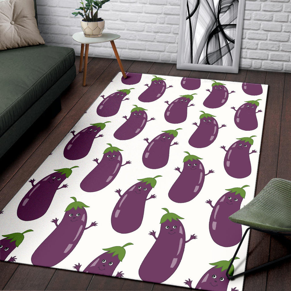 Eggplant Pattern Print Design 01 Area Rug