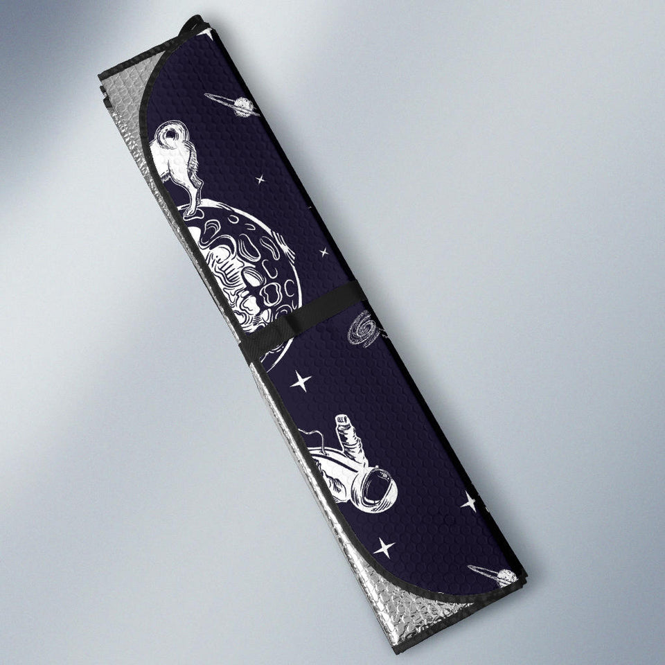 Chihuahua Space Helmet Astronaut Pattern Car Sun Shade