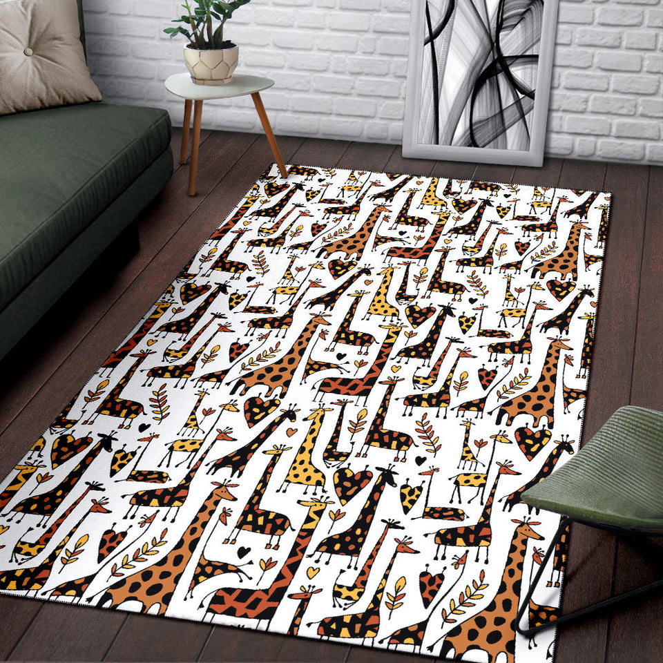 Giraffe Pattern Print Design 05 Area Rug