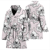 Cute French Bulldog Pattern Women'S Bathrobe