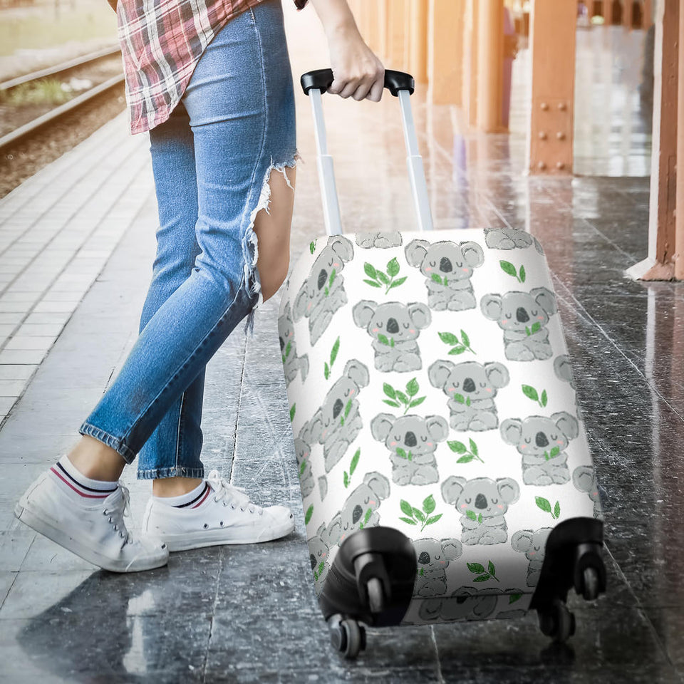 Hand Drawn Koala Leaves Pattern Luggage Covers