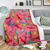 Colorful Wrapped Candy Pattern Premium Blanket