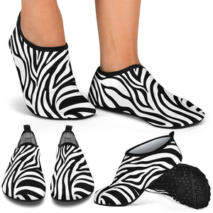 Zebra Skin Pattern Aqua Shoes