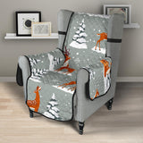 Beautiful deers Winter Christmas Chair Cover Protector