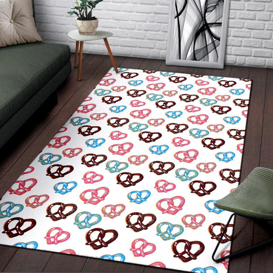 Pretzels Pattern Print Design 04 Area Rug