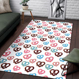 Pretzels Pattern Print Design 04 Area Rug