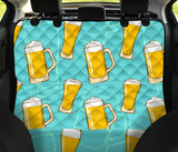 Beer Pattern Green Background Dog Car Seat Covers