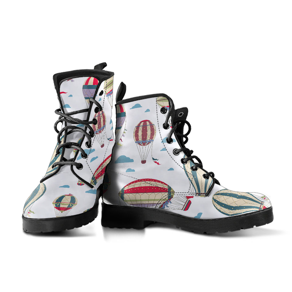 Hot Air Balloon Pattern Leather Boots