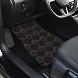 Casino Cards Suits Pattern Print Design 05 Front and Back Car Mats