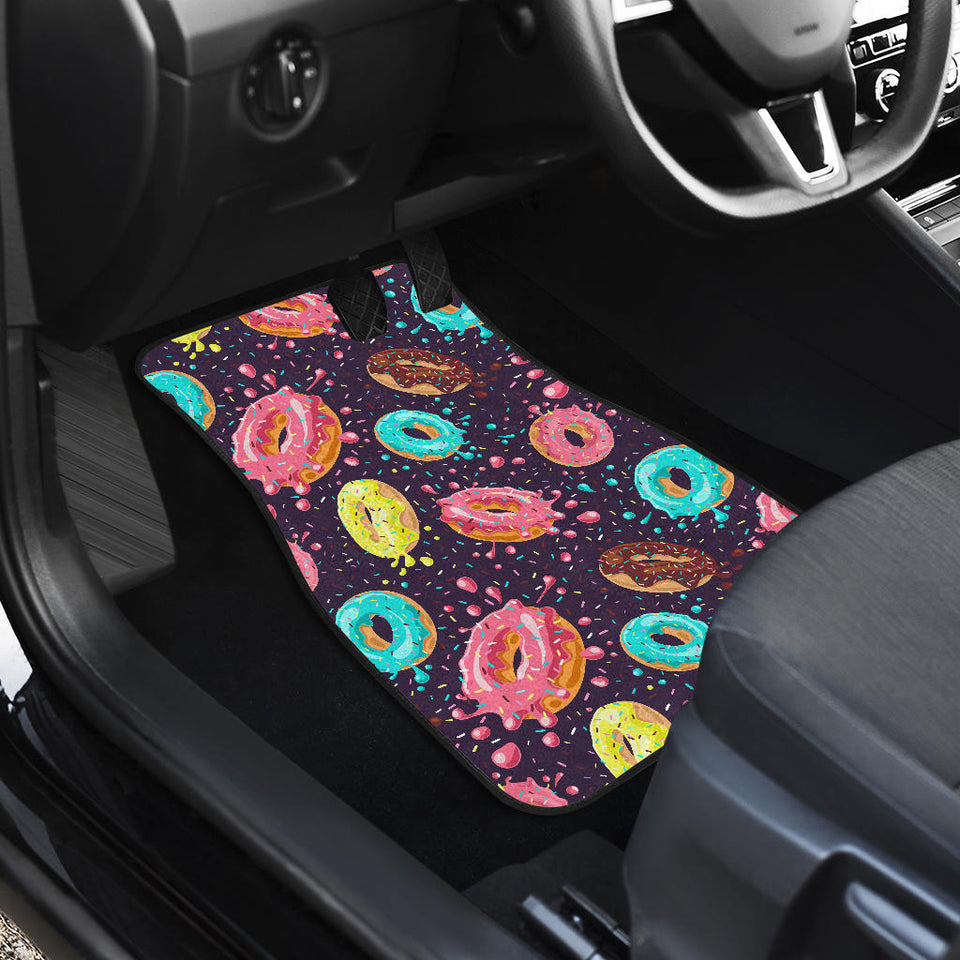 Colorful Donut Glaze Pattern Front Car Mats