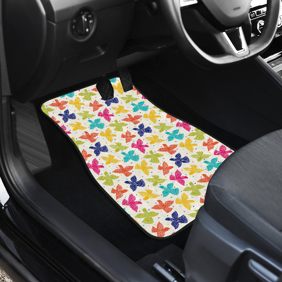 Pigeon Pattern Print Design 01 Front Car Mats