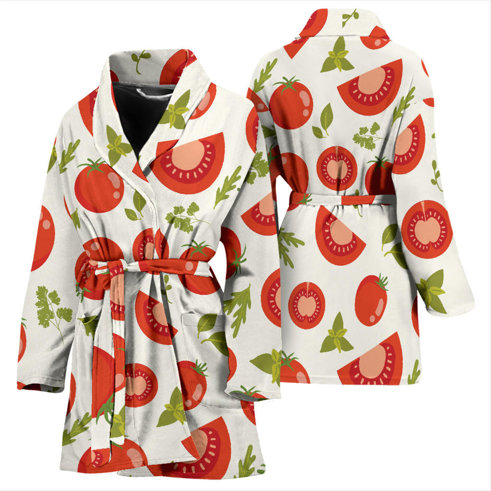 Tomato Pattern Women'S Bathrobe