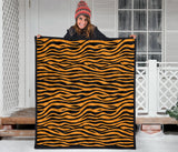 Bengal Tigers Skin Print Pattern Background Premium Quilt