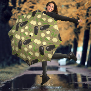 Eggplant Pattern Print Design 02 Umbrella