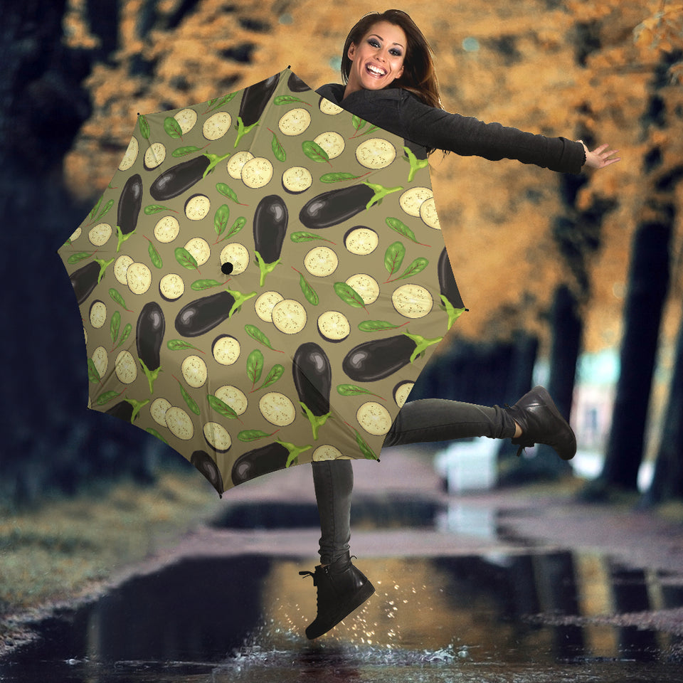 Eggplant Pattern Print Design 02 Umbrella