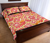 Tropical grapefruit pattern Quilt Bed Set