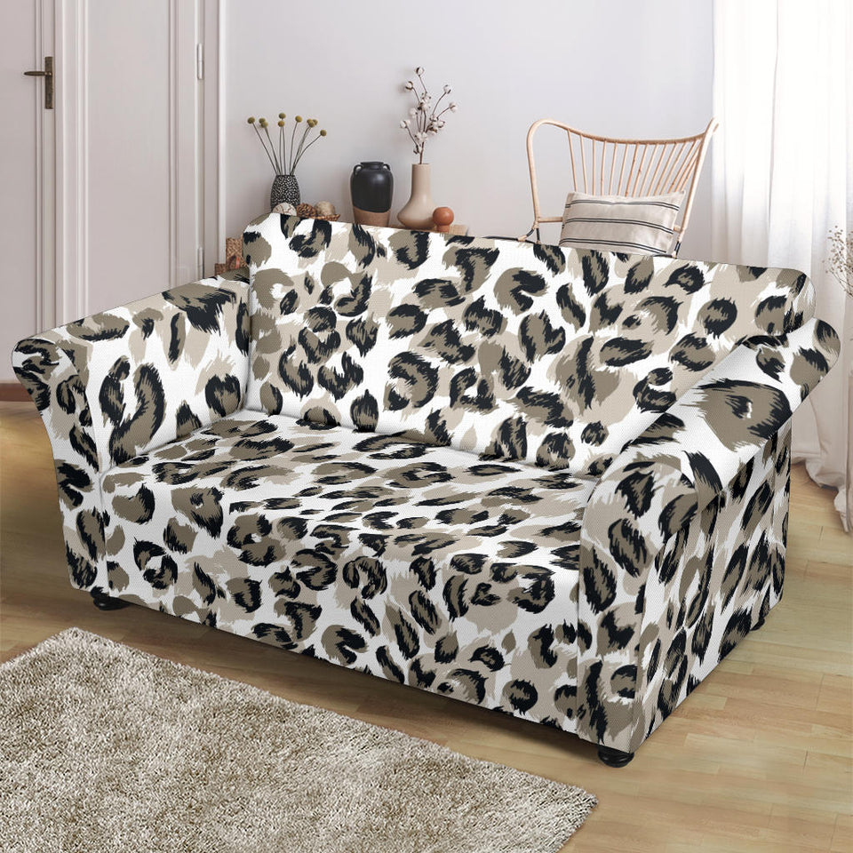 Leopard Skin Print Pattern Loveseat Couch Slipcover