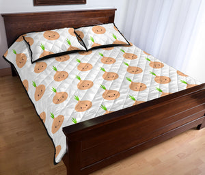cute onions smiling faces Quilt Bed Set