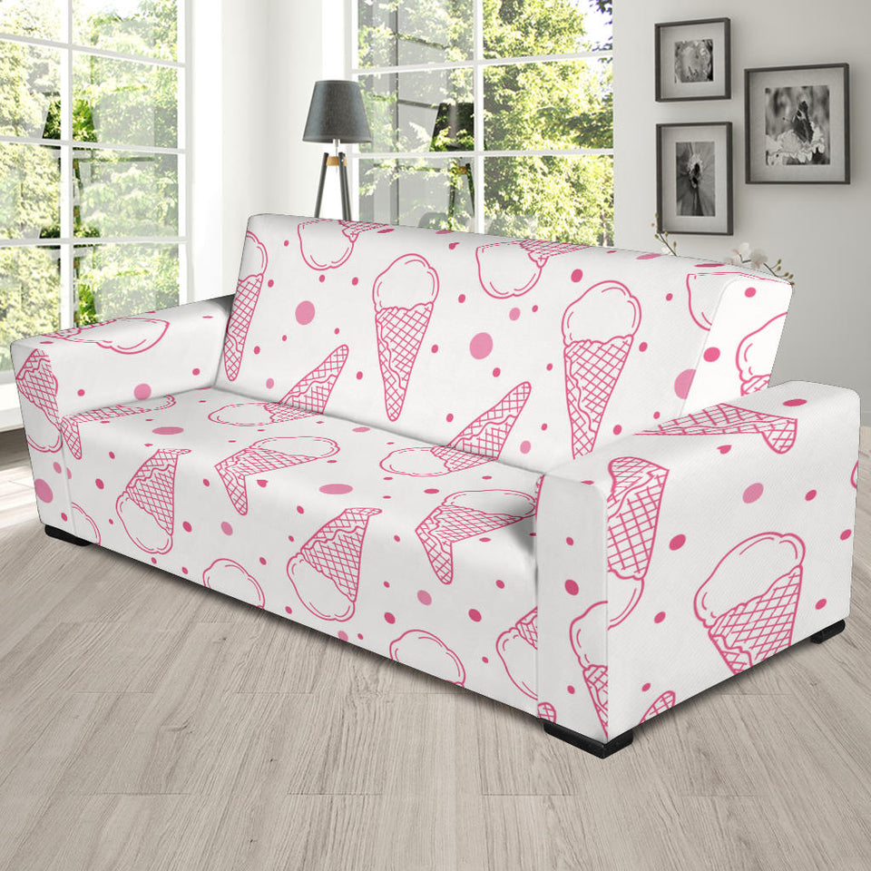 Hand Drawn Ice Cream Pattern Sofa Slipcover