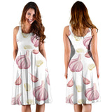 Garlic Pattern Sleeveless Midi Dress