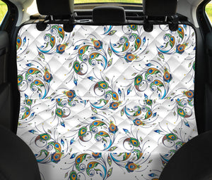 Peacock Feather Pattern Dog Car Seat Covers