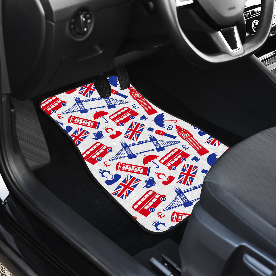 British Pattern Print Design 01 Front and Back Car Mats