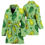 Avocado Pattern Green Background Women'S Bathrobe