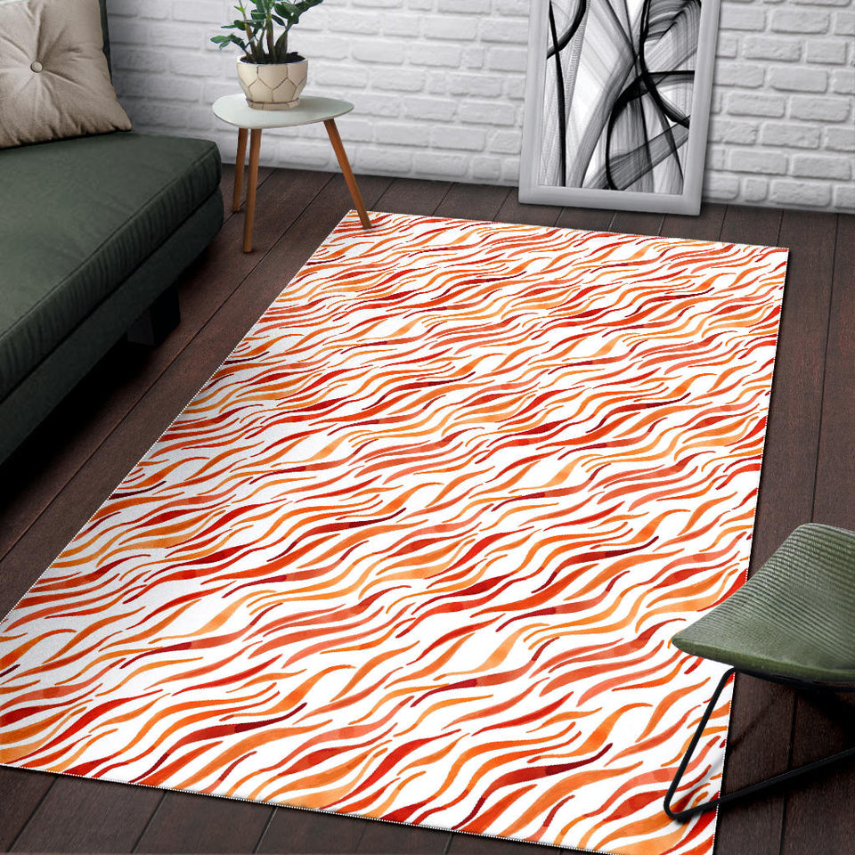Fire Flame Watercolor Pattern Area Rug
