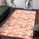 Fire Flame Watercolor Pattern Area Rug