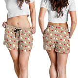 English Bulldog Pattern Print Design 05 Women Shorts
