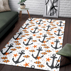 Clown Fish Pattern Print Design 02 Area Rug
