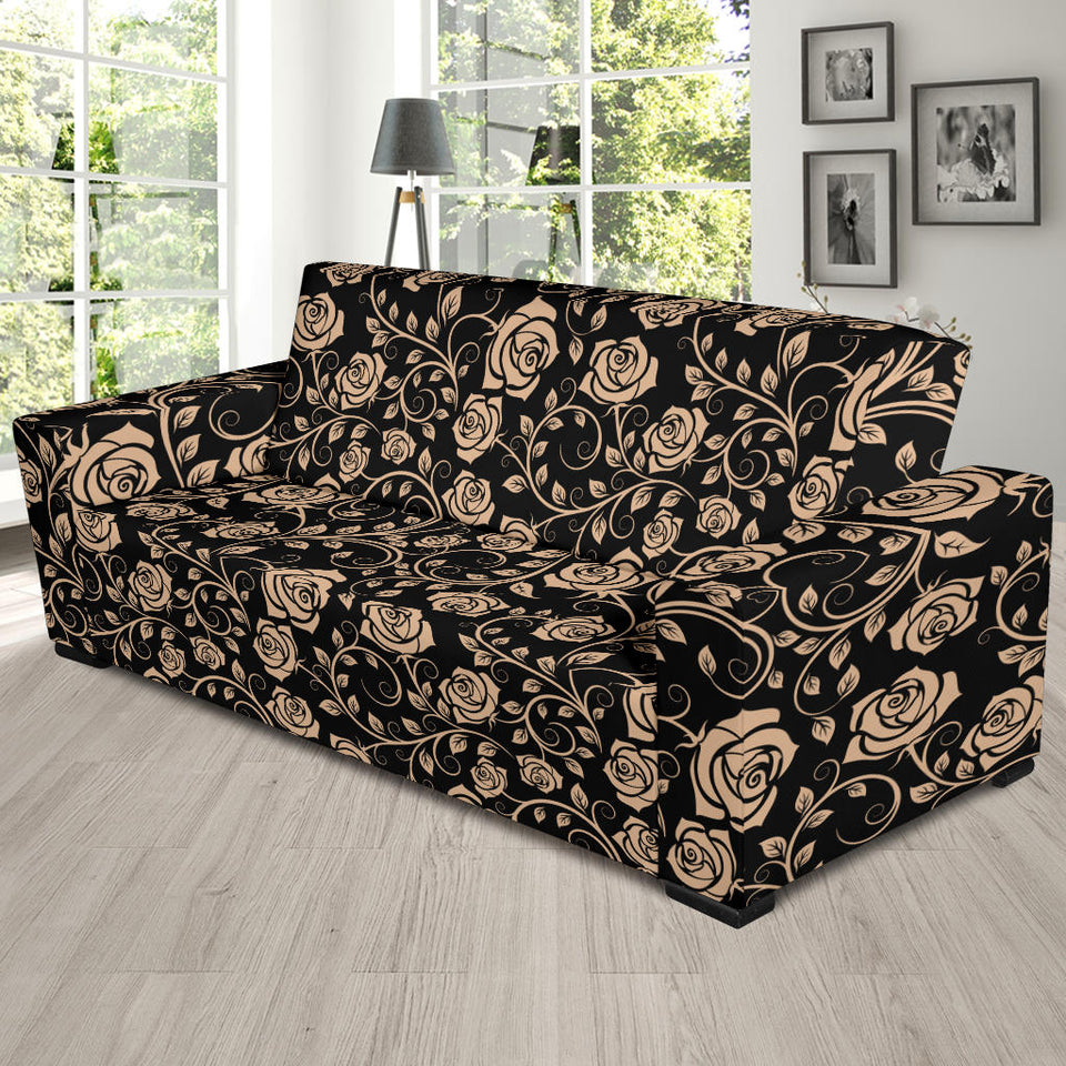 Rose Pattern Print Design 04  Sofa Slipcover